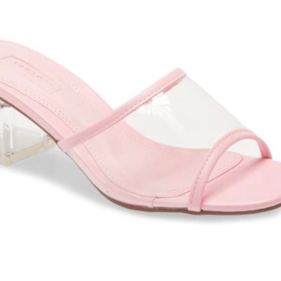 EUC, TopShop Pink & Clear Sandals, Size 38 - Picture 10 of 15
